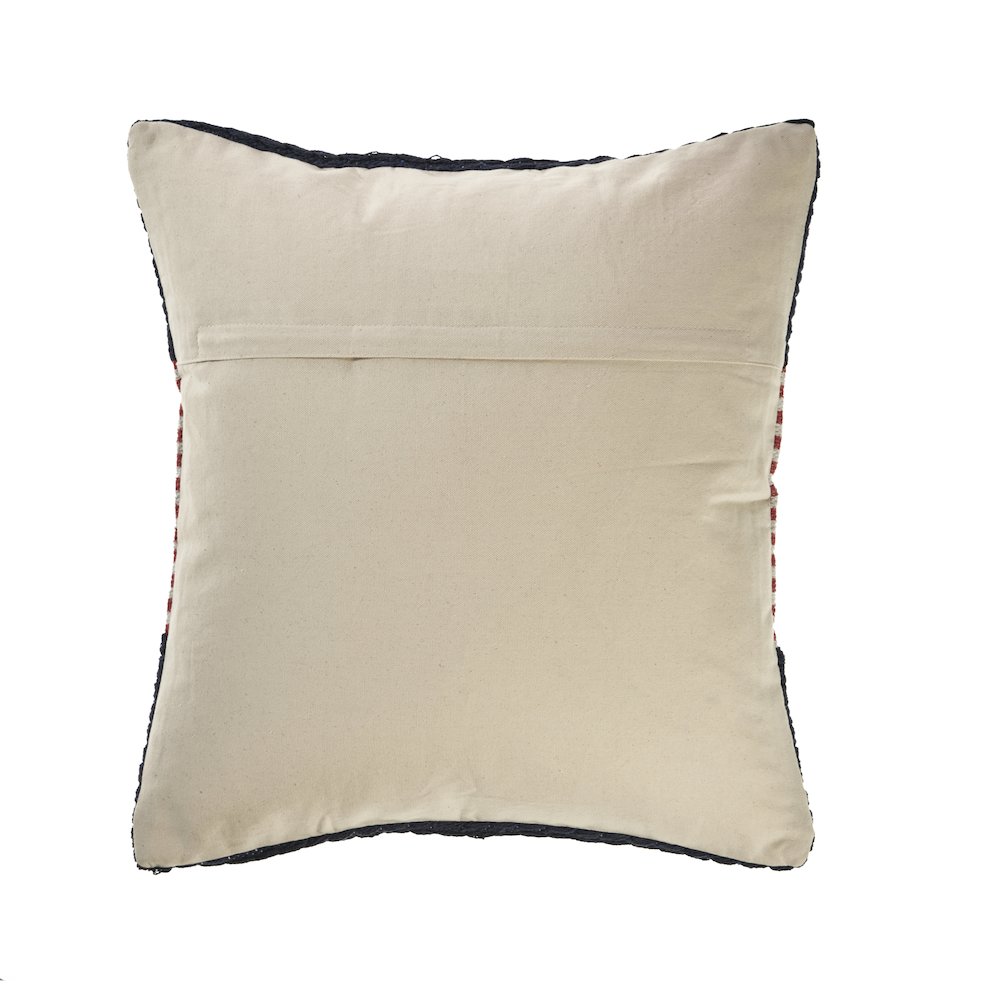 Navy Nautical Striped Throw Pillow. Picture 2