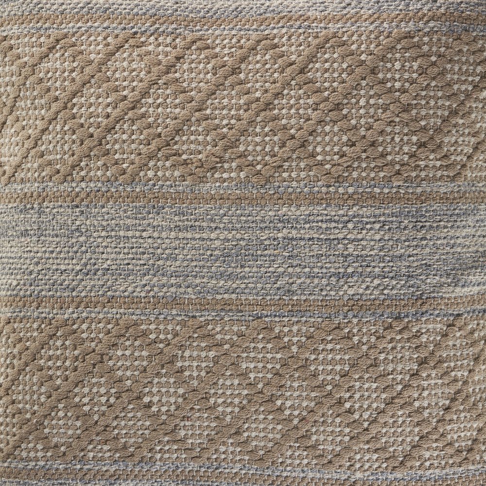 Criss Cross Beige Throw Pillow. Picture 6