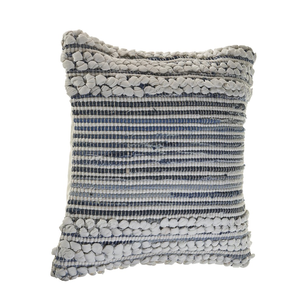 Bold Textured Navy Throw Pillow. Picture 5