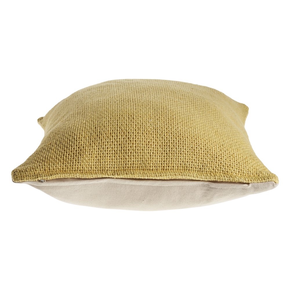 Evette Rios Felicity Cream Gold Solid Throw Pillow. Picture 3