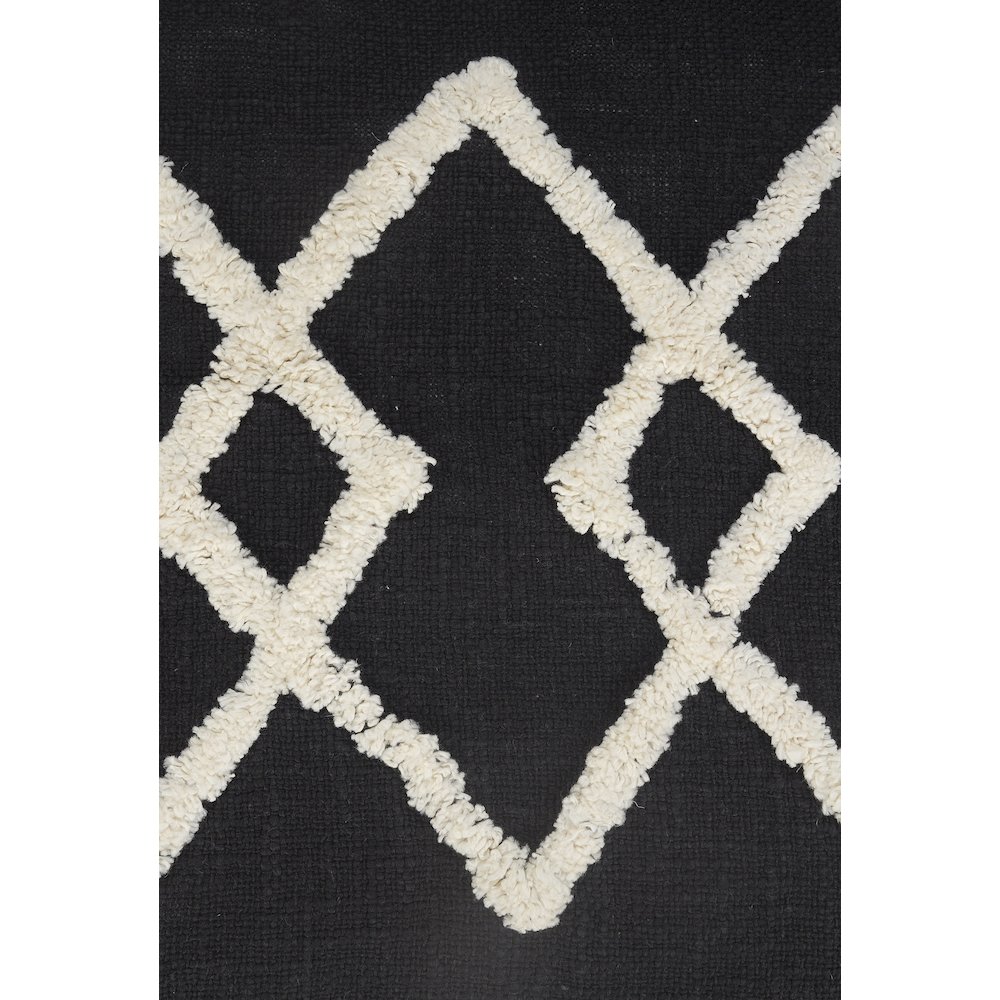 Evette Rios Avant-Garde White Tufted Diamond Throw Pillow. Picture 2
