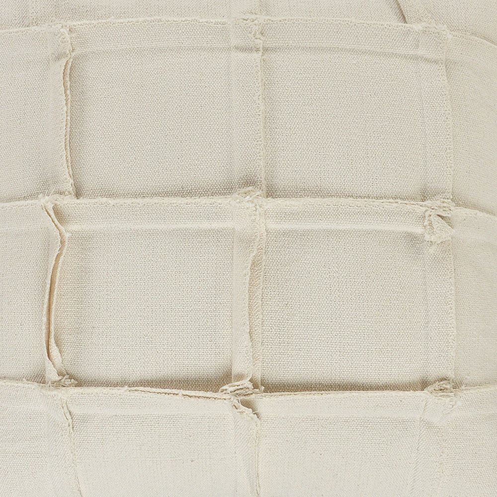 Solid Beige Ribbon Throw Pillow. Picture 2