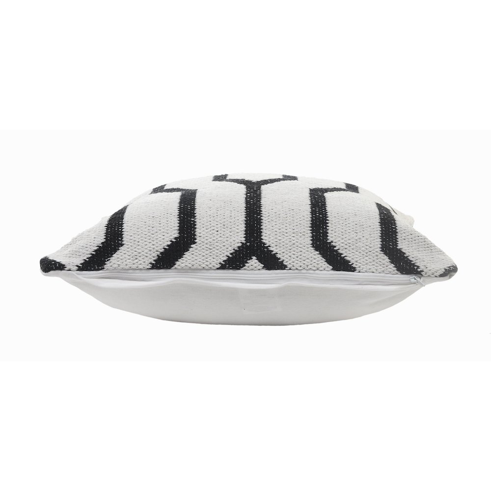 Black and White Geometric  Throw Pillow. Picture 3