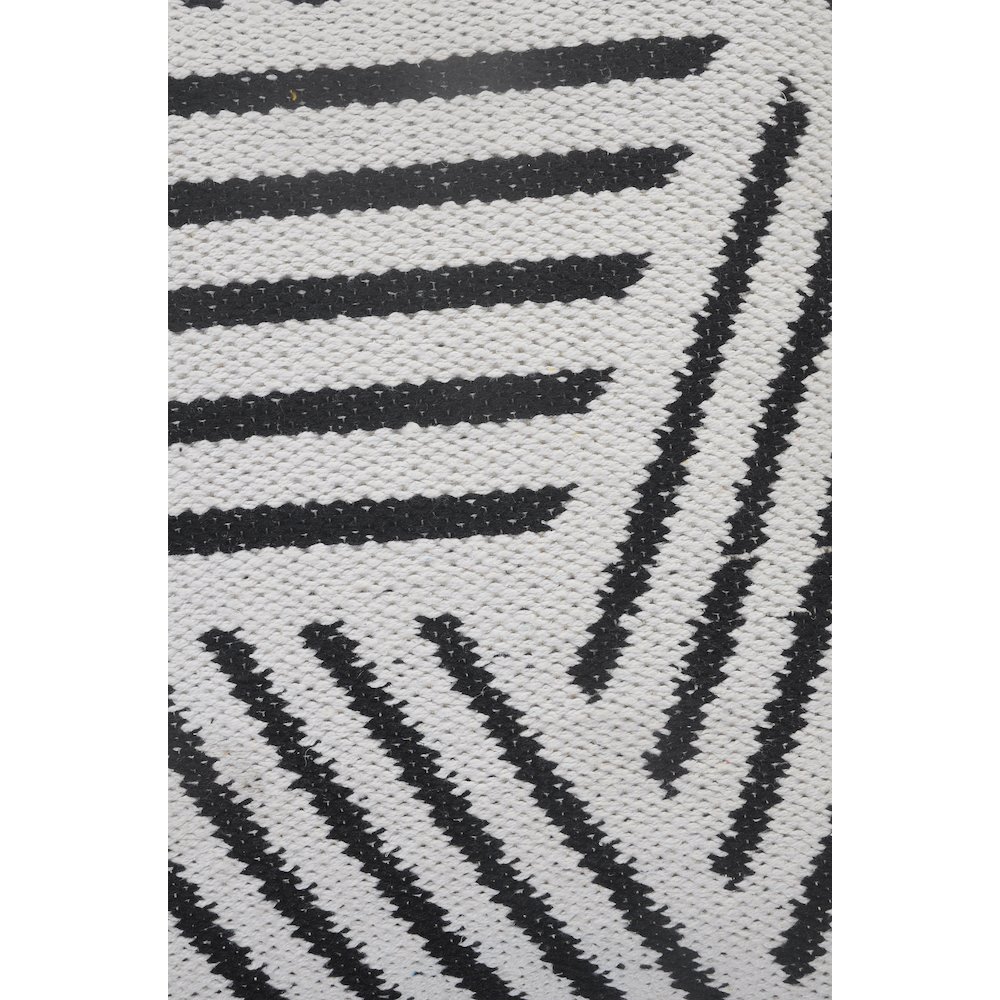 Evette Rios Elemental Geometric Striped Throw Pillow, Black. Picture 2