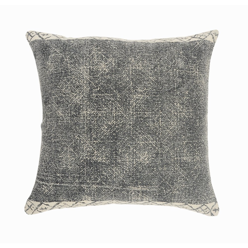 Bordered Modern Rustic Throw Pillow. Picture 1