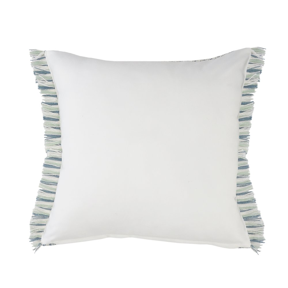 Ox Bay Hand-Woven Blue/Green Stripe Resistant Polyester Pillow. Picture 7