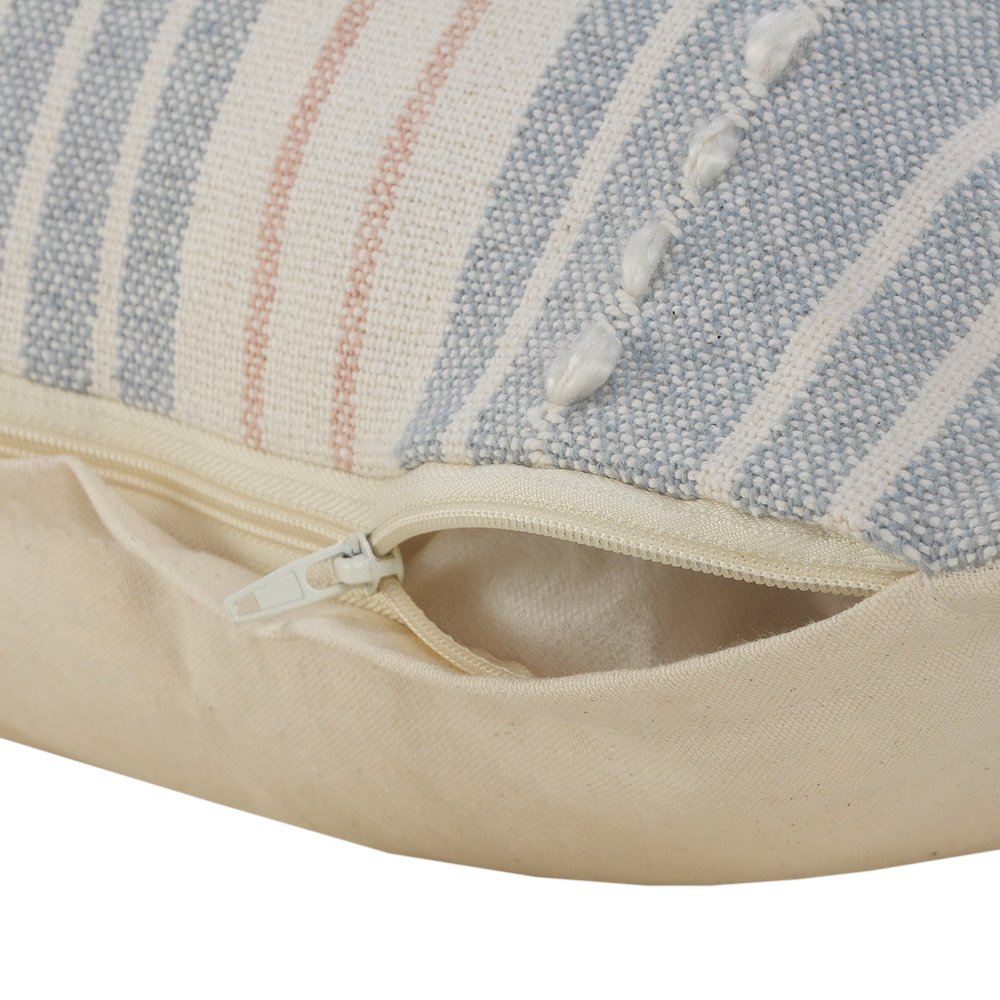 Delicate Textured Striped Throw Pillow. Picture 7