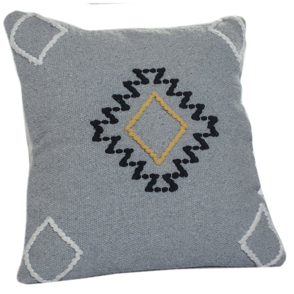 Scandinavian Diamond Motif Throw Pillow. Picture 4