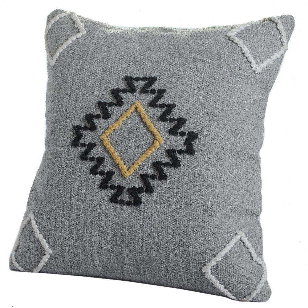 Scandinavian Diamond Motif Throw Pillow. Picture 5