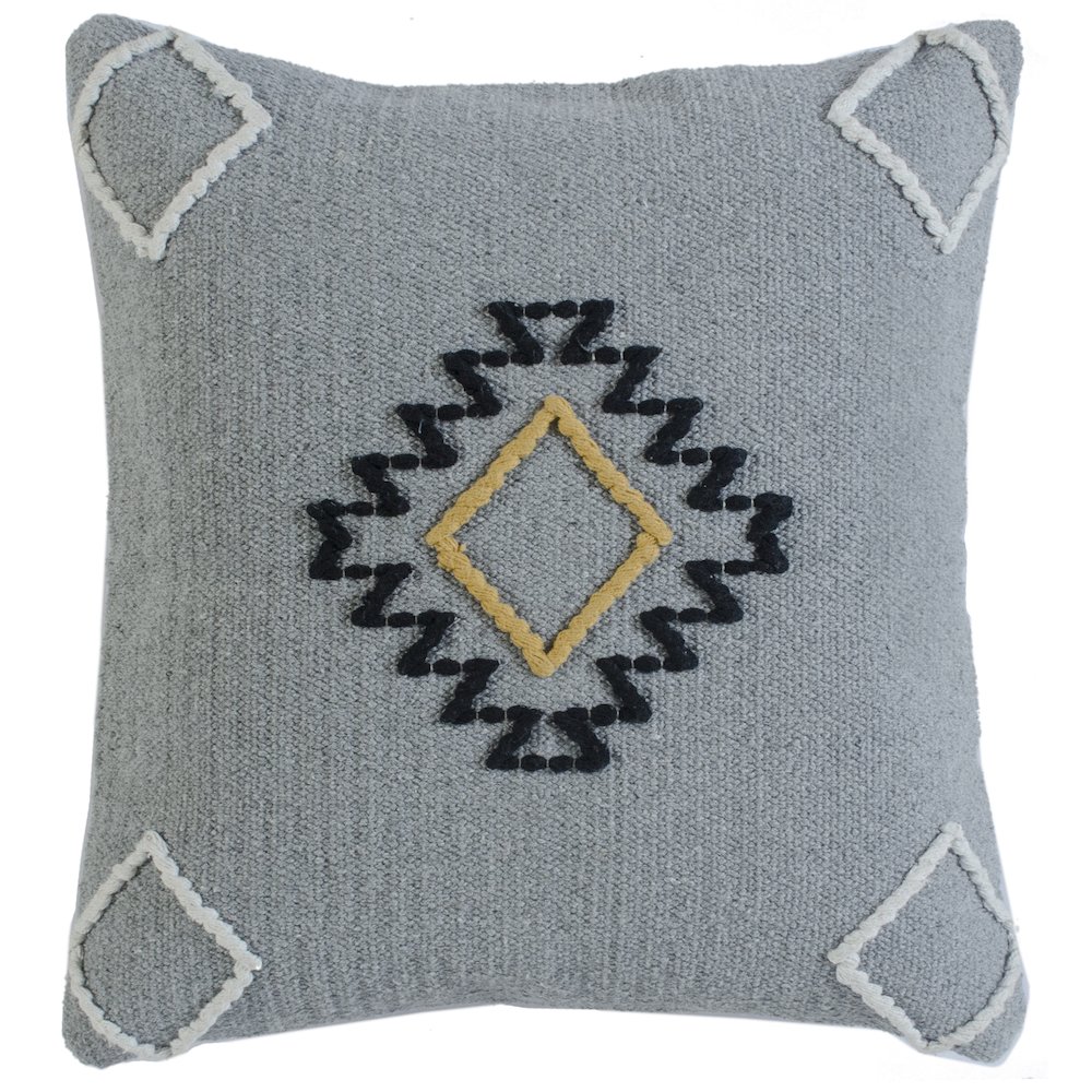 Scandinavian Diamond Motif Throw Pillow. Picture 1