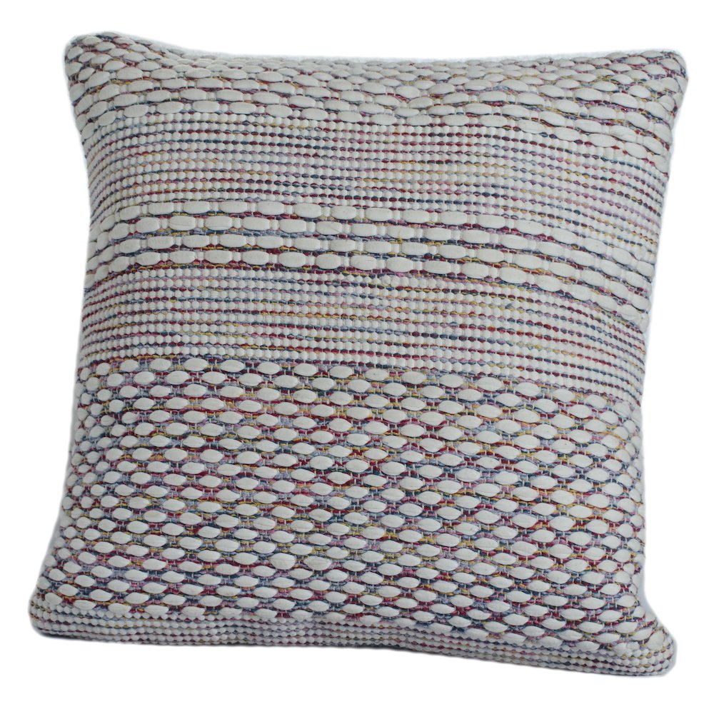 Multicolored Motif Striped Throw Pillow. Picture 5