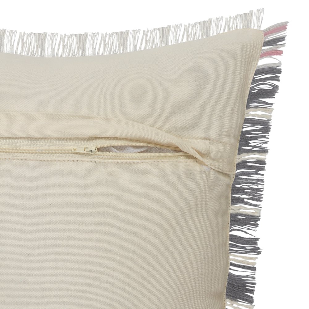 Angelica Striped Casual Throw Pillow with Fringe. Picture 3