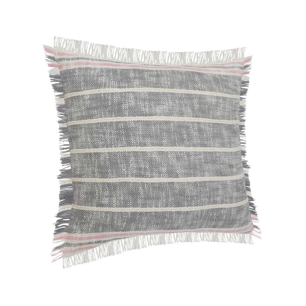 Angelica Striped Casual Throw Pillow with Fringe. Picture 5