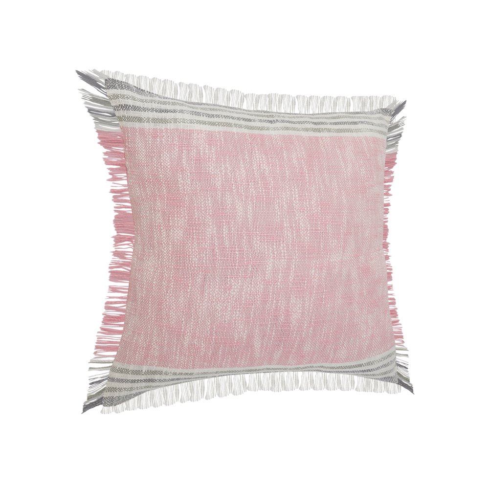 Stephanie Color block Casual Throw Pillow with Fringe. Picture 5