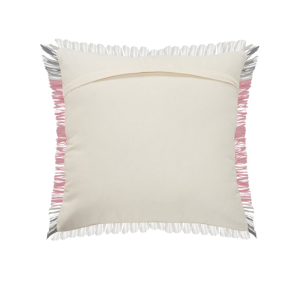 Stephanie Color block Casual Throw Pillow with Fringe. Picture 7