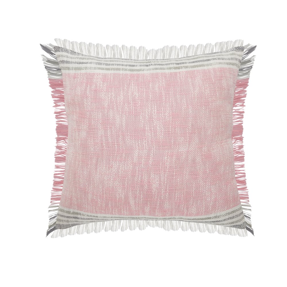 Stephanie Color block Casual Throw Pillow with Fringe. Picture 1
