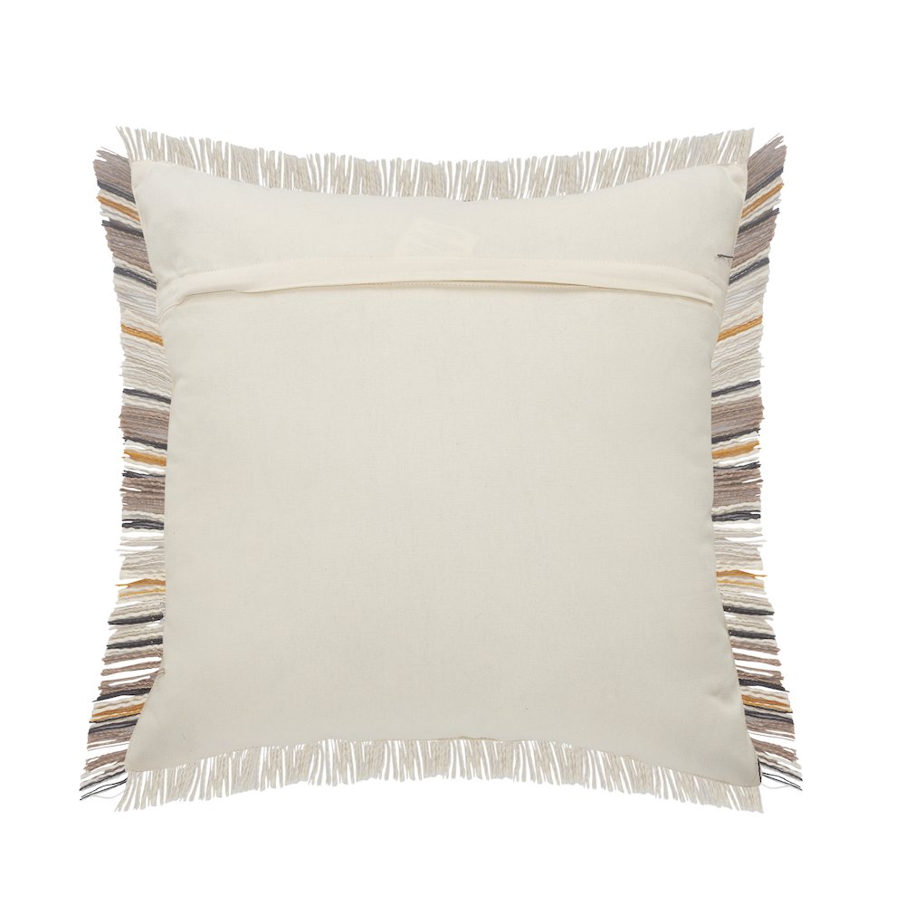 Graham Striped Casual Throw Pillow with Fringe. Picture 7
