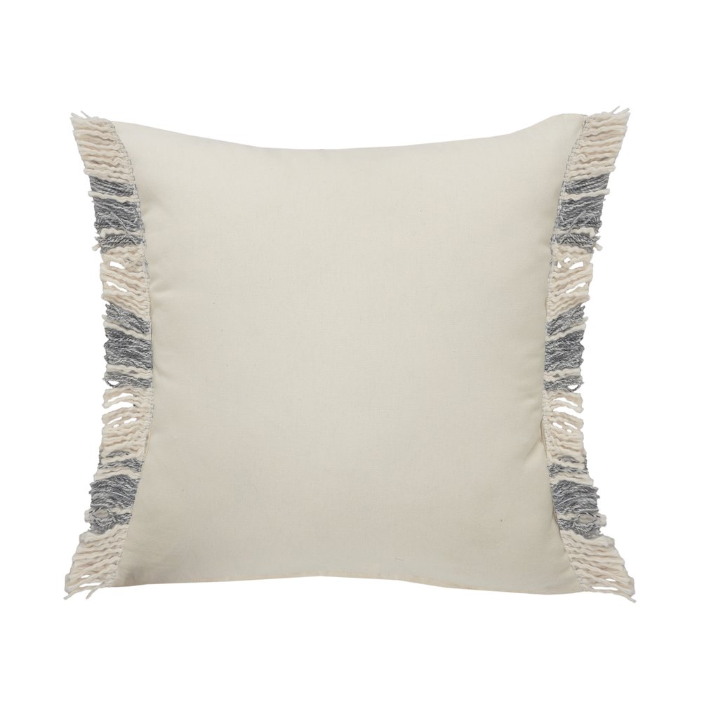 Charles Casual Plaid Cabin Throw Pillow with Fringe. Picture 7