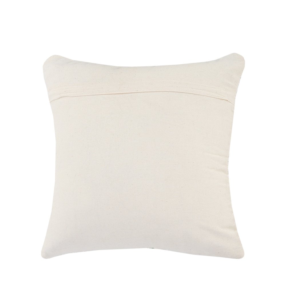 White and Multicolored Chindi Geometric Throw Pillow. Picture 7