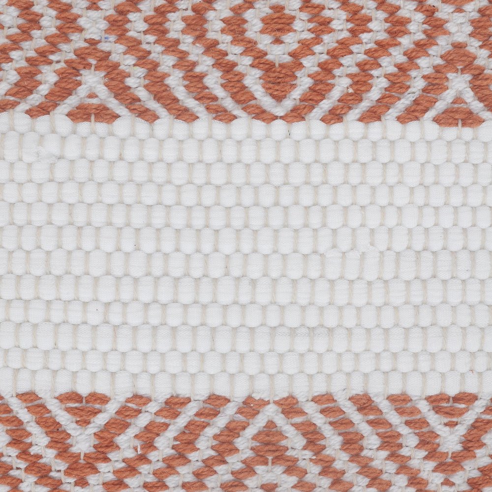 Casual Apricot and White Geometric Striped Throw Pillow. Picture 2