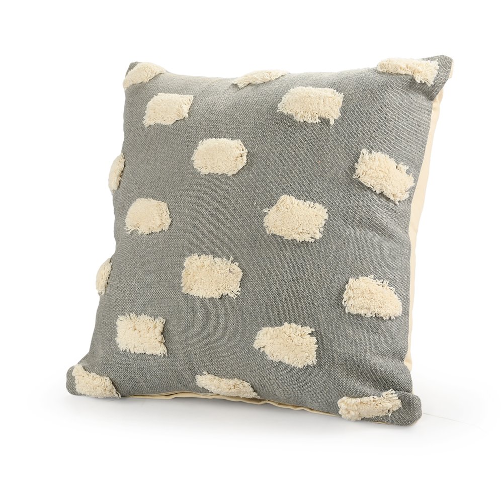 Textured Pom Pom Polka Dot Throw Pillow. Picture 5