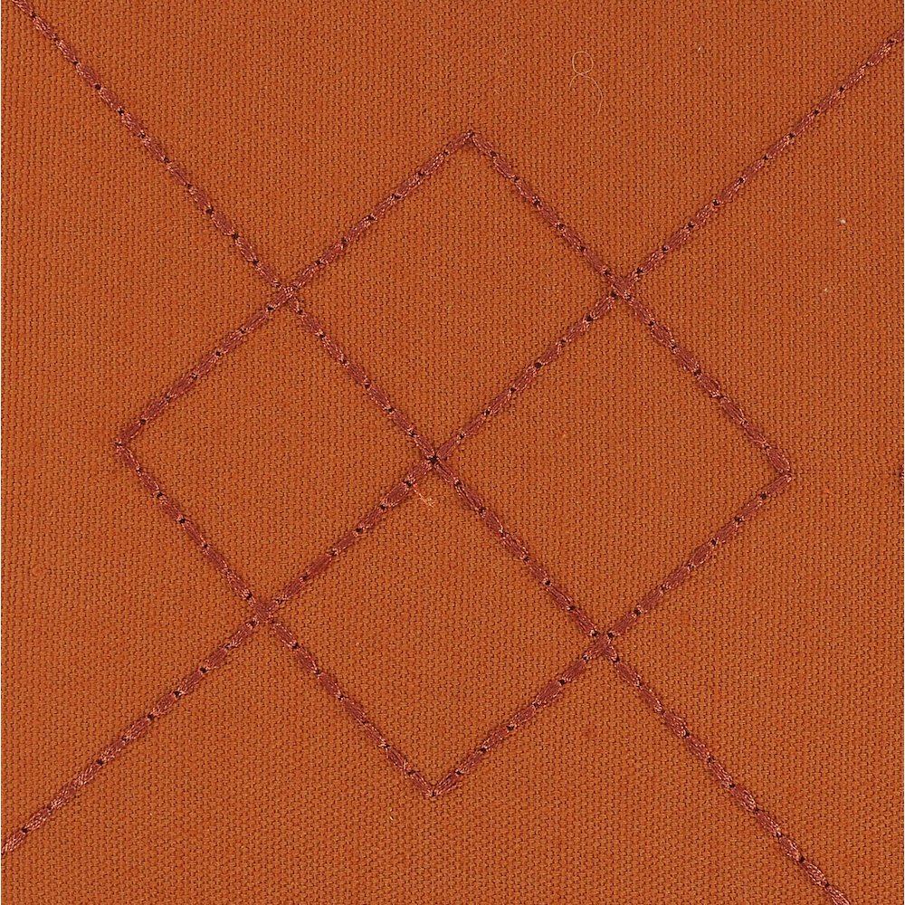 Minimal Embroidered Amber Throw Pillow. Picture 2