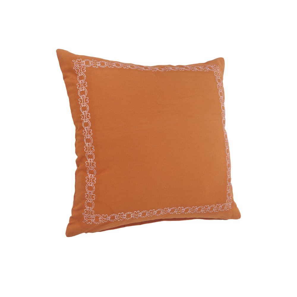 Dainty and Delicate Embroidered Border Throw Pillow. Picture 5