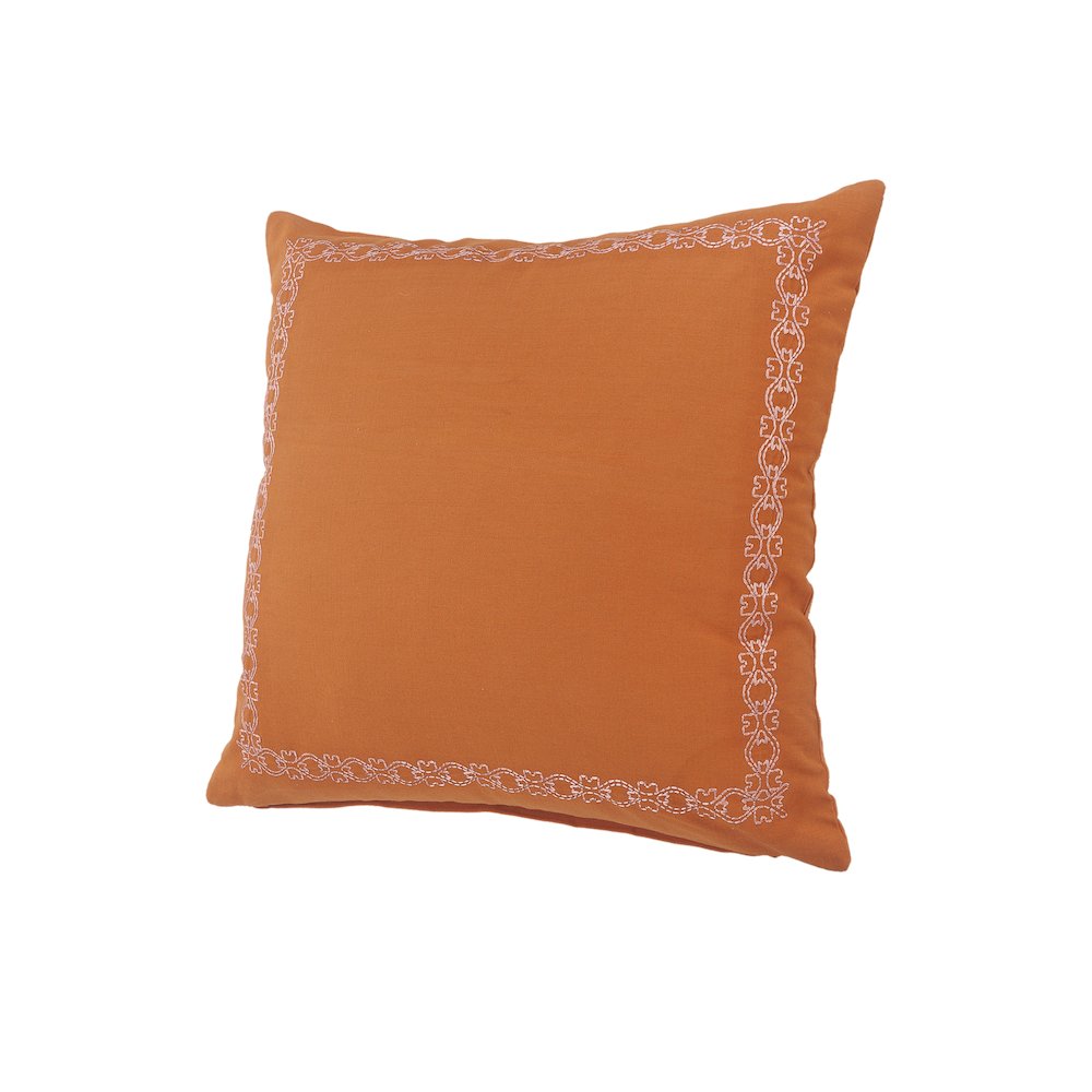 Dainty and Delicate Embroidered Border Throw Pillow. Picture 6