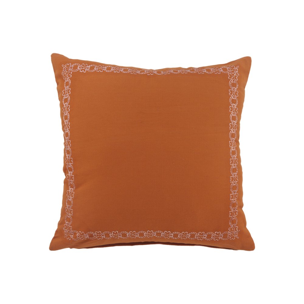 Dainty and Delicate Embroidered Border Throw Pillow. Picture 1