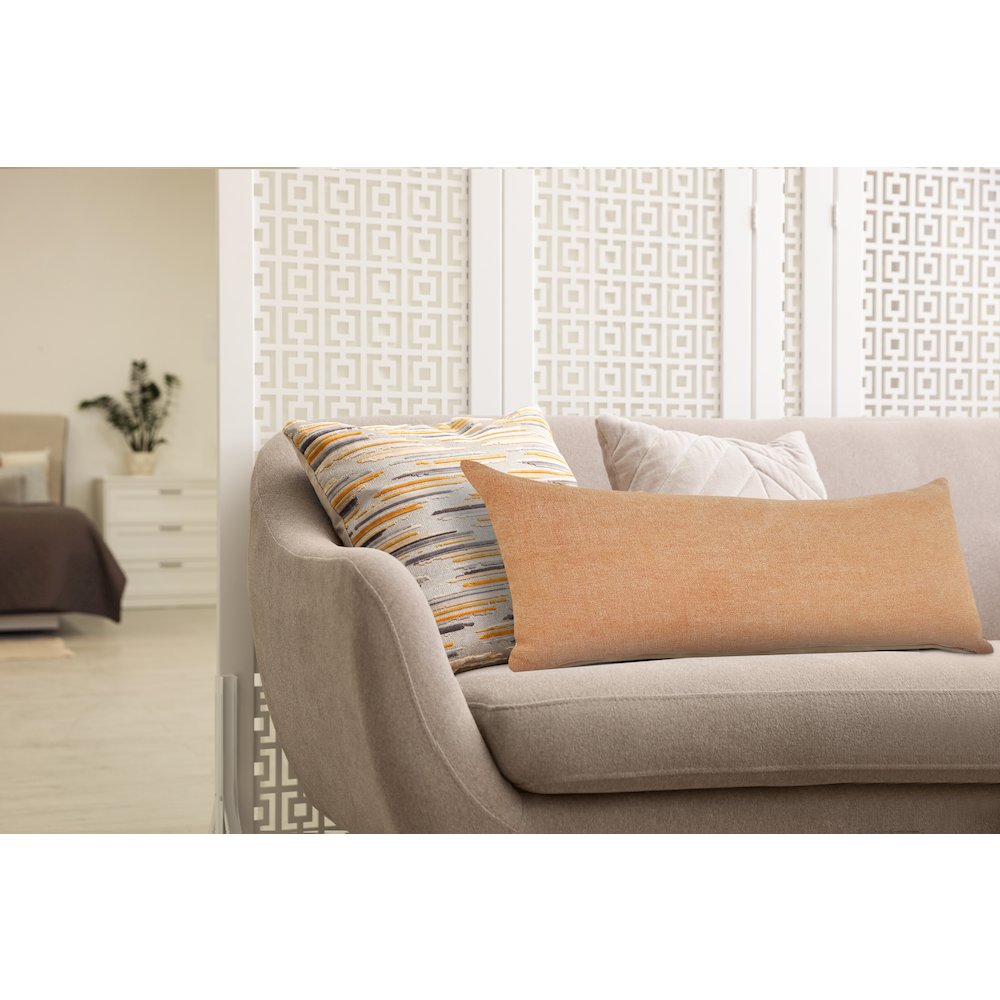 Sundaze Cotton Pillow Set of 2 in Brown, 14" x 36". Picture 8