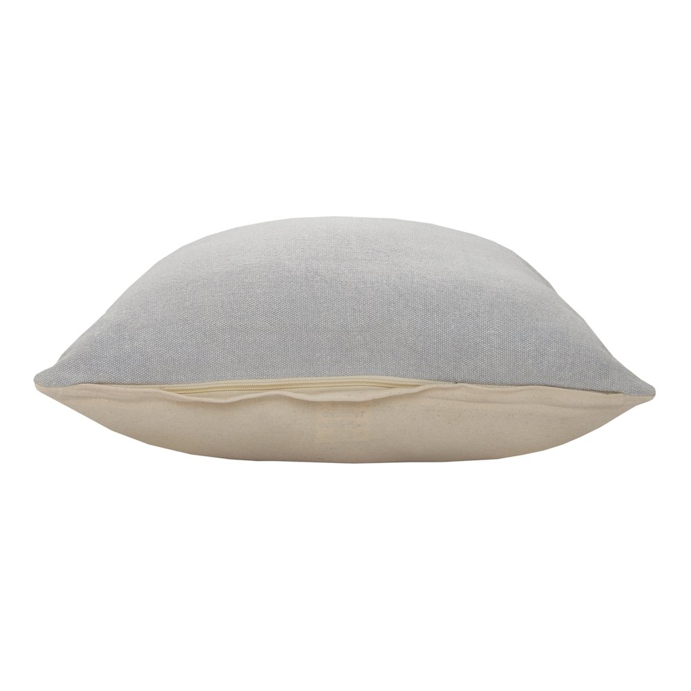 Soft Gray Solid Throw Pillow. Picture 4