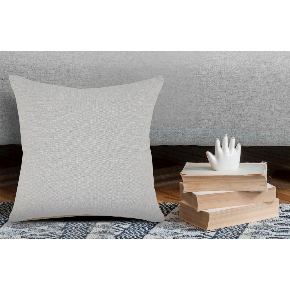Soft Gray Solid Throw Pillow. Picture 9