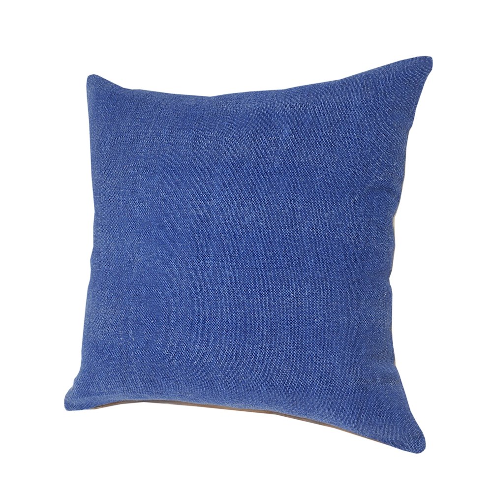 Classic Blue Solid Throw Pillow. Picture 6