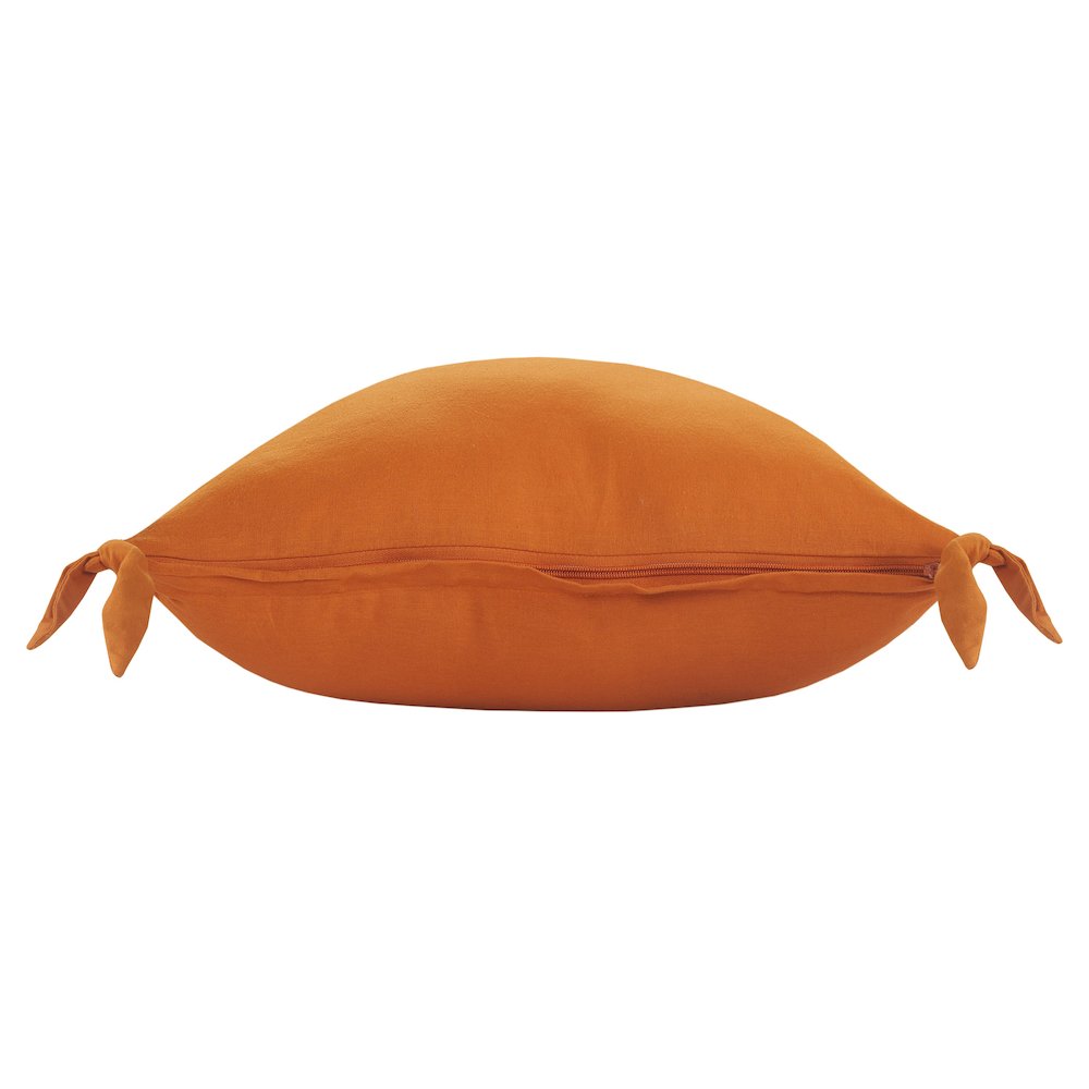 Aisha Cotton Pillow Set of 2 in Orange, 20" x 20". Picture 6