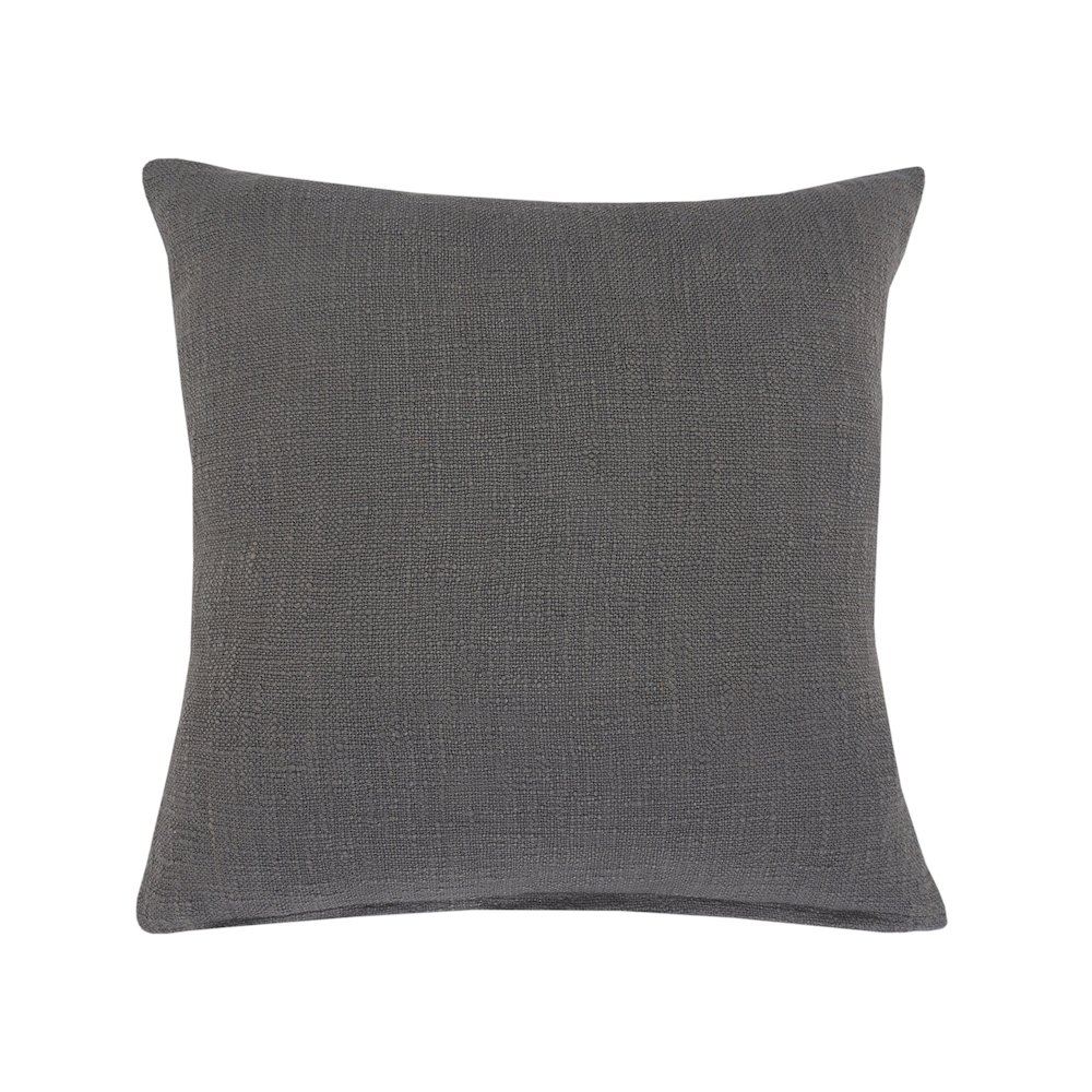 Modern Tufted Solid Gray Throw Pillow. Picture 7
