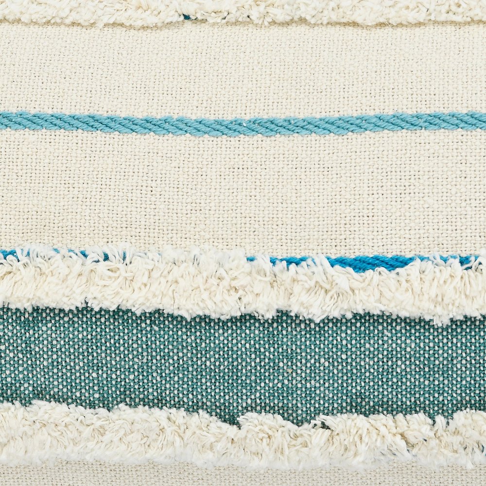 Turquoise Quarry Striped Lumbar Throw Pillow. Picture 2