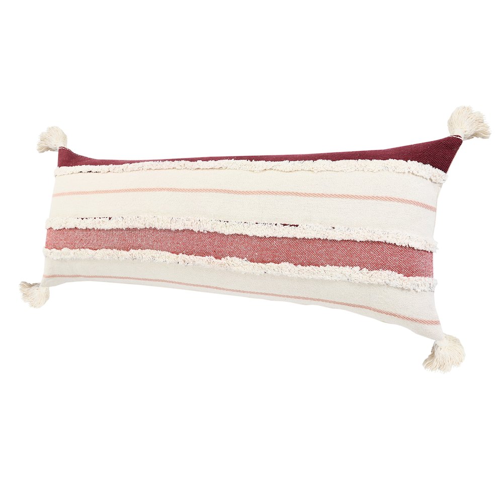 Garnet Quarry Striped Lumbar Throw Pillow. Picture 5