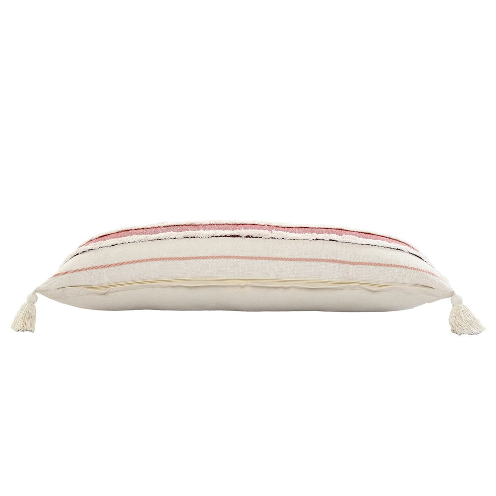 Garnet Quarry Striped Lumbar Throw Pillow. Picture 6