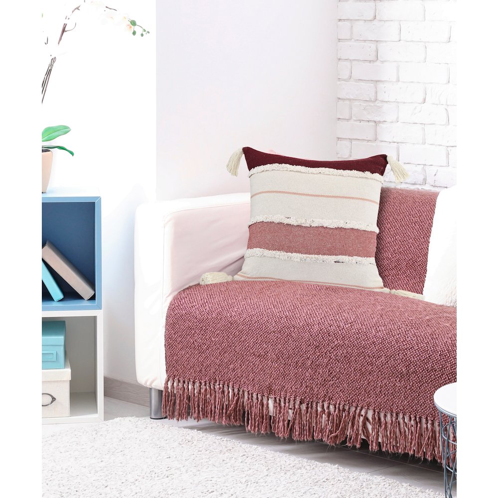 Garnet Quarry Striped Throw Pillow. Picture 9
