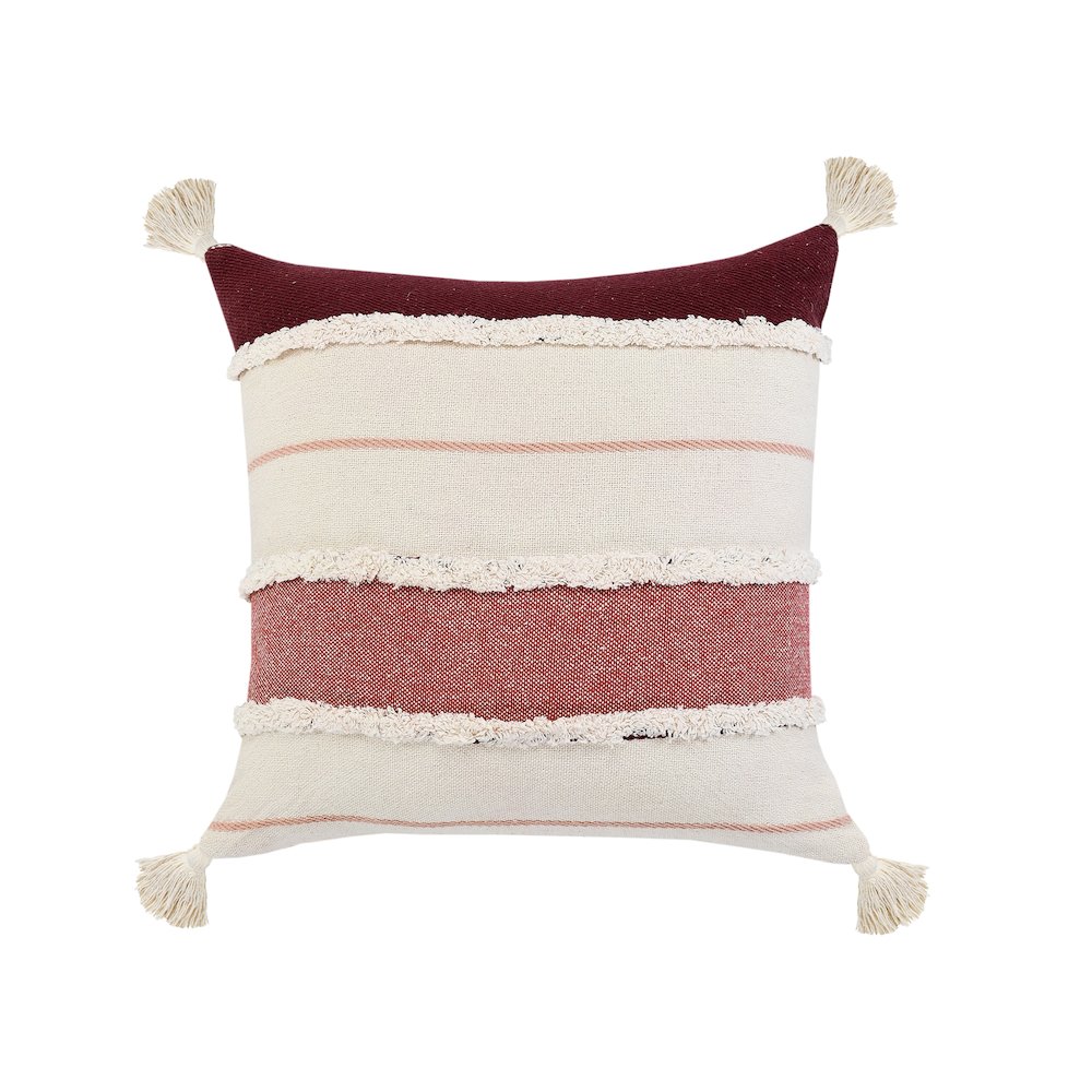 Garnet Quarry Striped Throw Pillow. Picture 1
