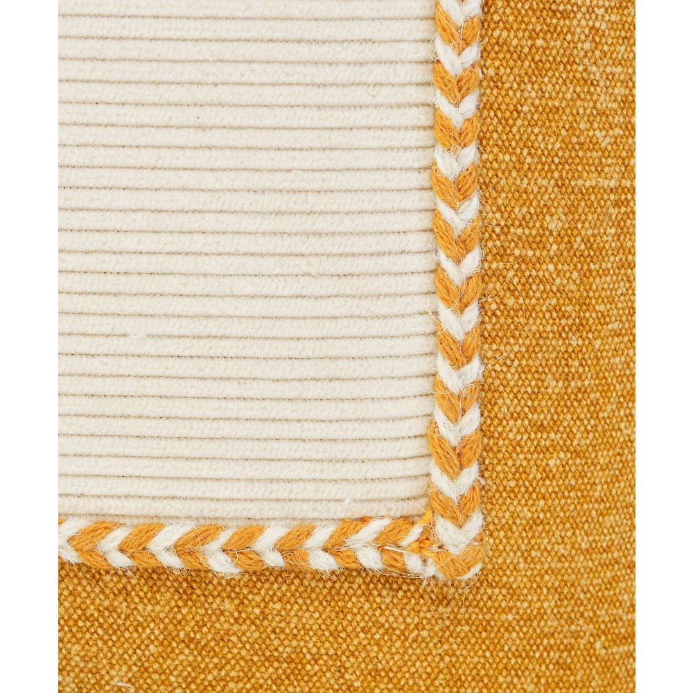 Golden Glow Yellow Riviera Framed Throw Pillow. Picture 2