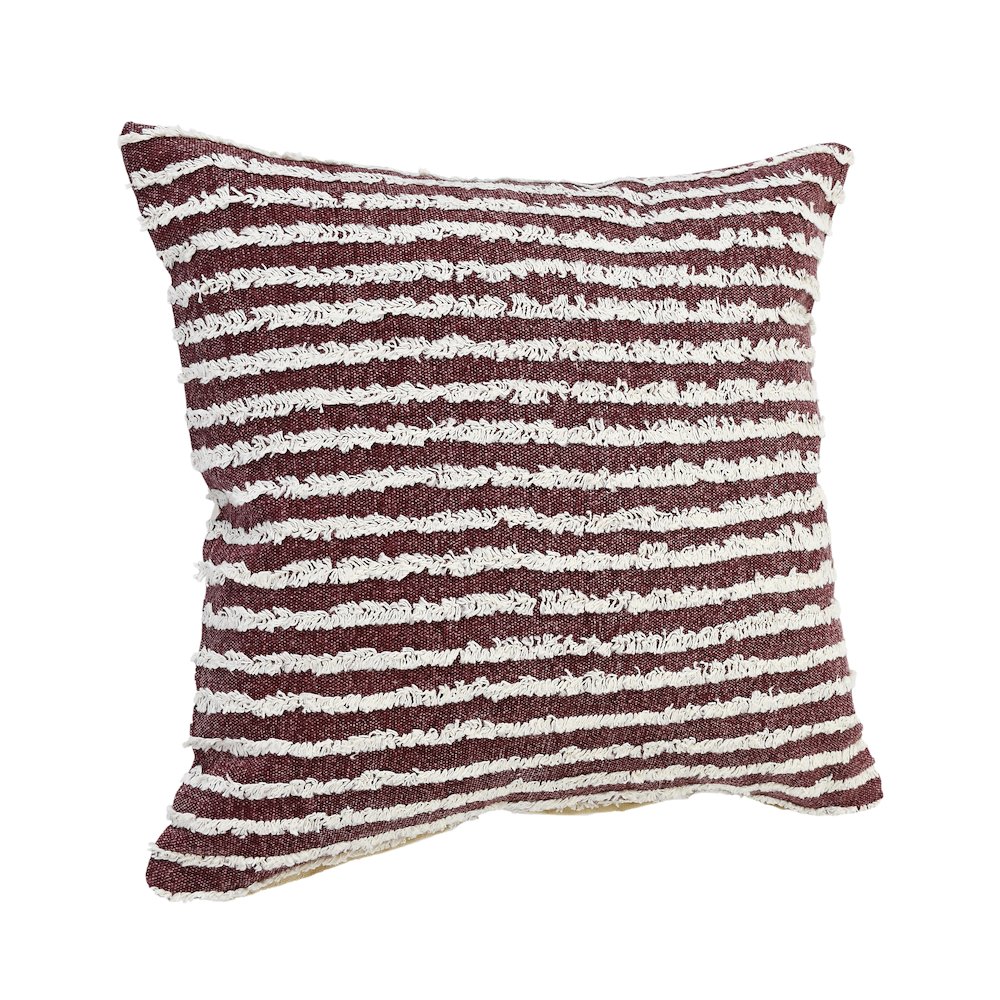 Merlot Red Wispy Ways Throw Pillow. Picture 4