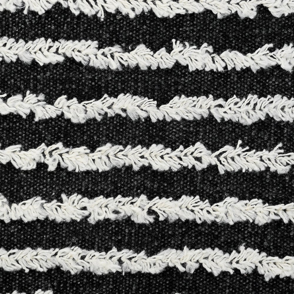 Black Wispy Ways Throw Pillow. Picture 2