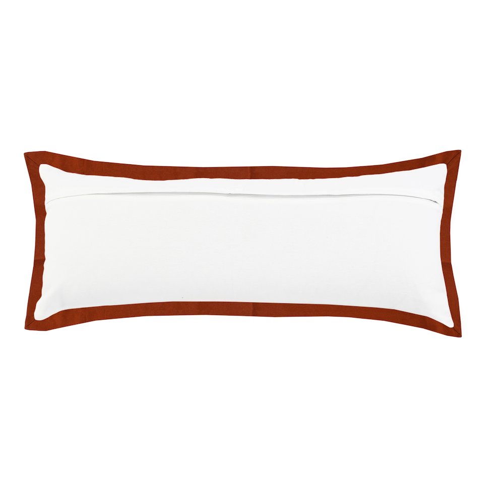 Bordered Flange Frame Lumbar Throw Pillow. Picture 7