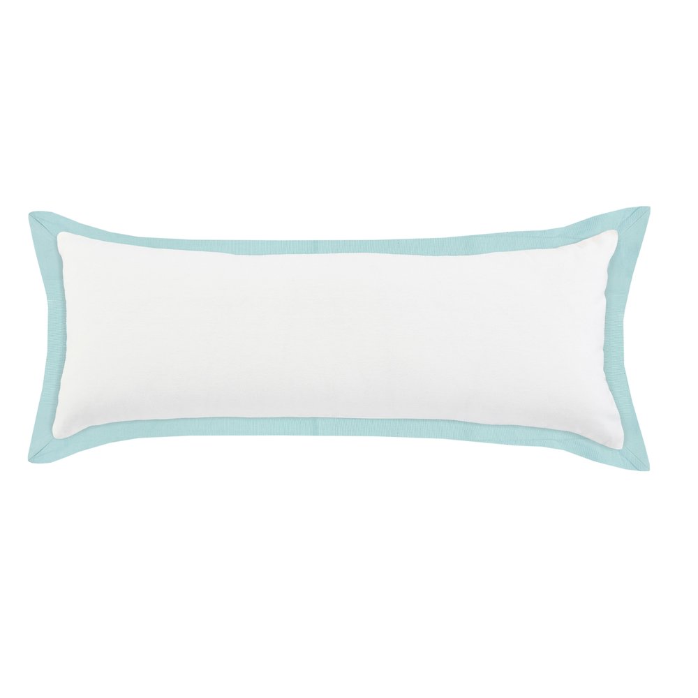 Bordered Flange Frame Lumbar Throw Pillow. Picture 1