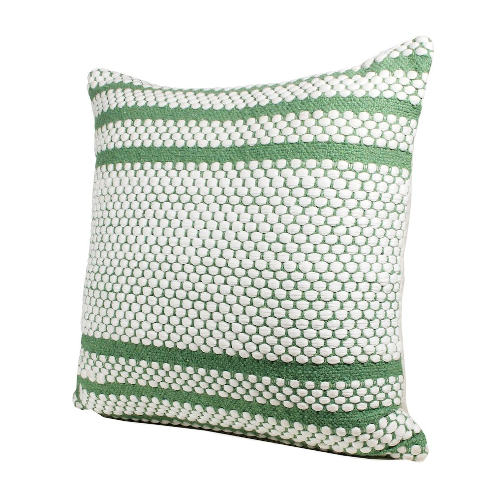 Evette Rios Mindy Striped Handwoven Cotton Blend Throw Pillow, Square. Picture 5