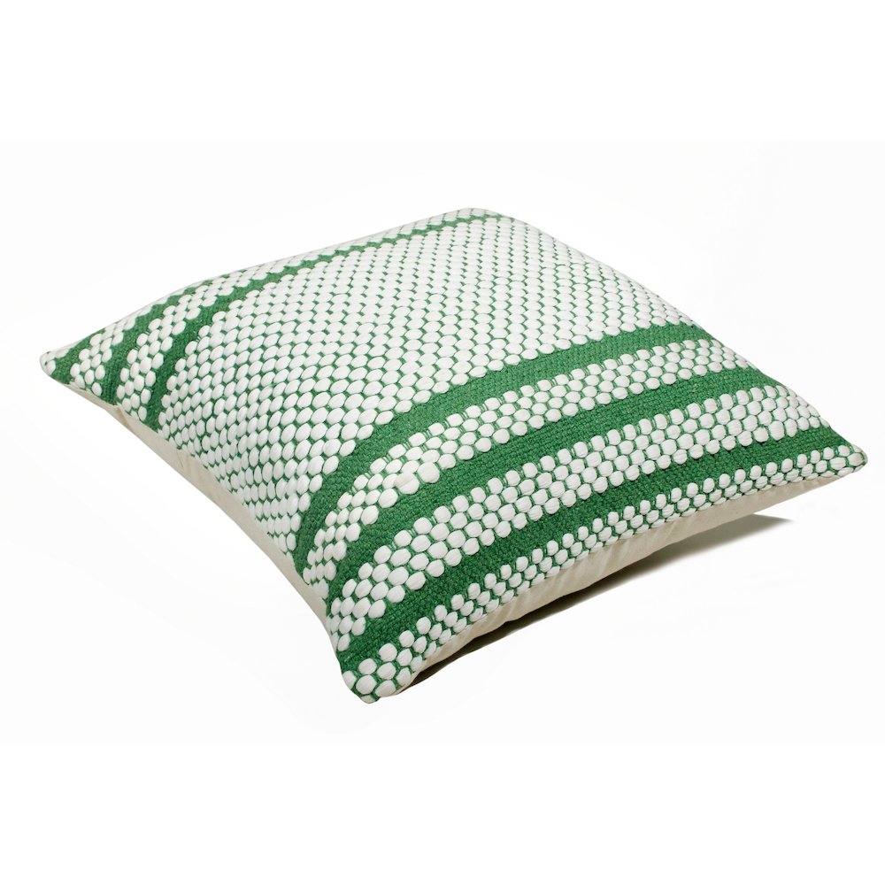 Evette Rios Mindy Striped Handwoven Cotton Blend Throw Pillow, Square. Picture 6