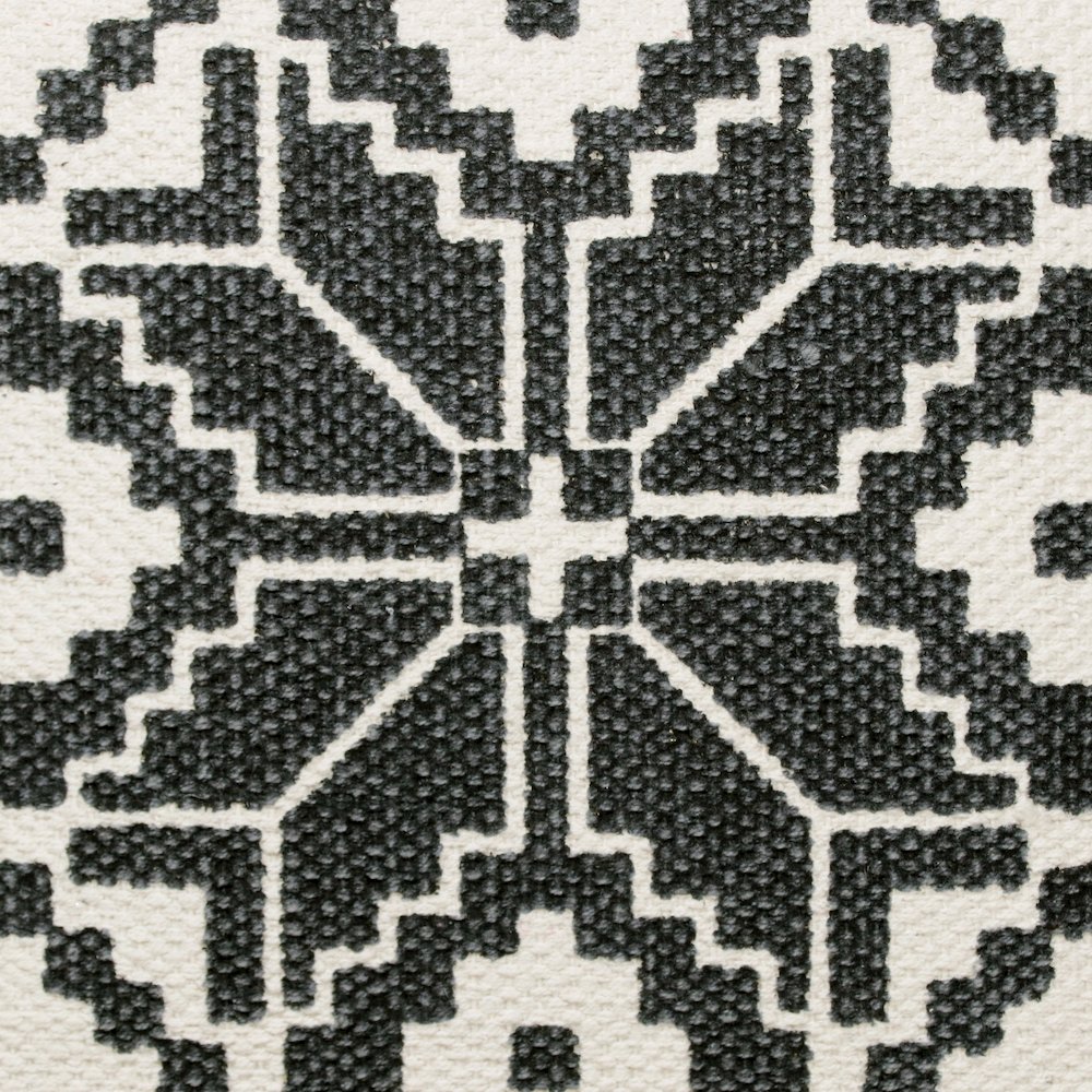 Evette Rios Mindy Bordered Mosaic Cotton Blend Throw Pillow. Picture 2