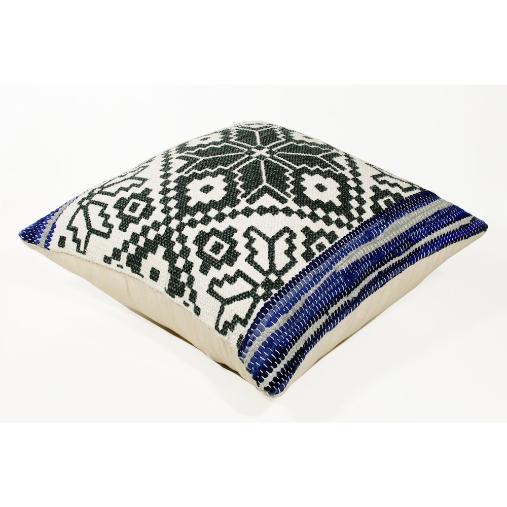 Evette Rios Mindy Bordered Mosaic Cotton Blend Throw Pillow. Picture 6