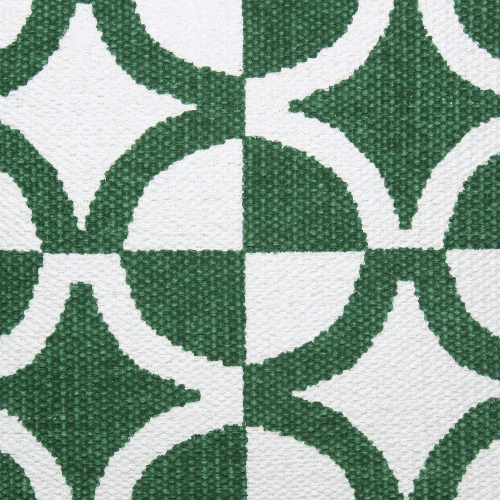 Evette Rios Mindy Boho Bordered  Mosaic Cotton Blend Throw Pillow. Picture 2